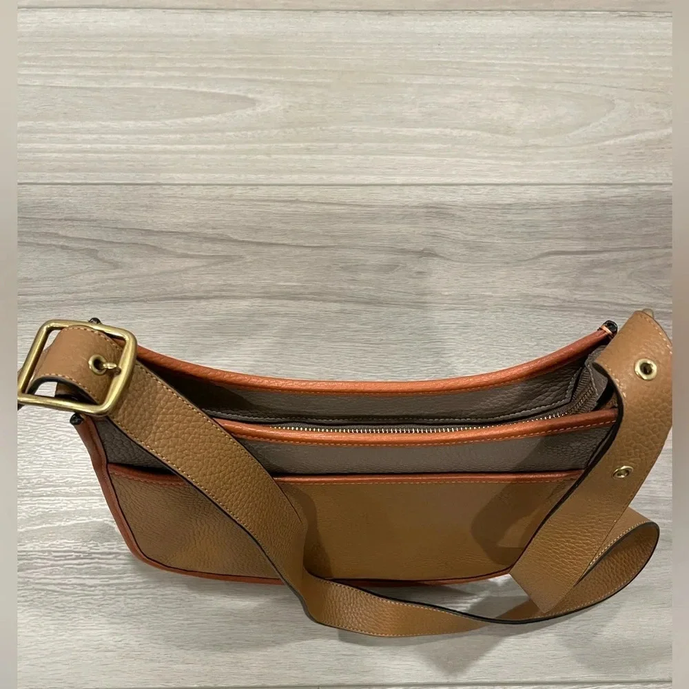 Coach Emery Colorblock Crossbody Bag - Brass/Light Saddle Elm (89123-B4PU0)